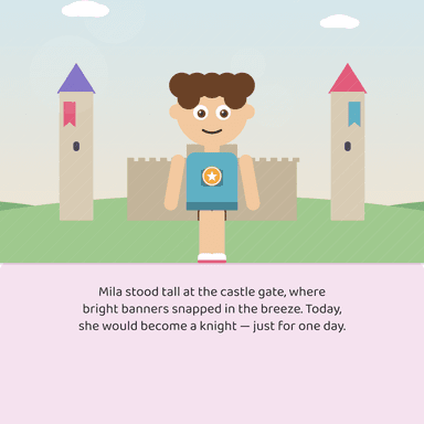 A page from The Littlest Knight