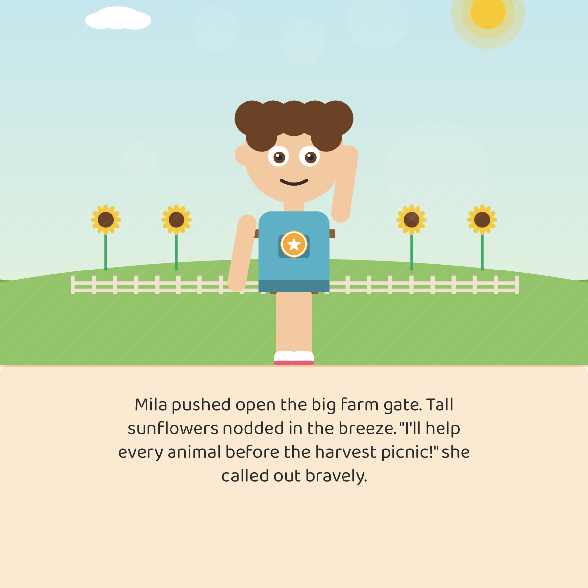 A page from A Day on Sunflower Farm