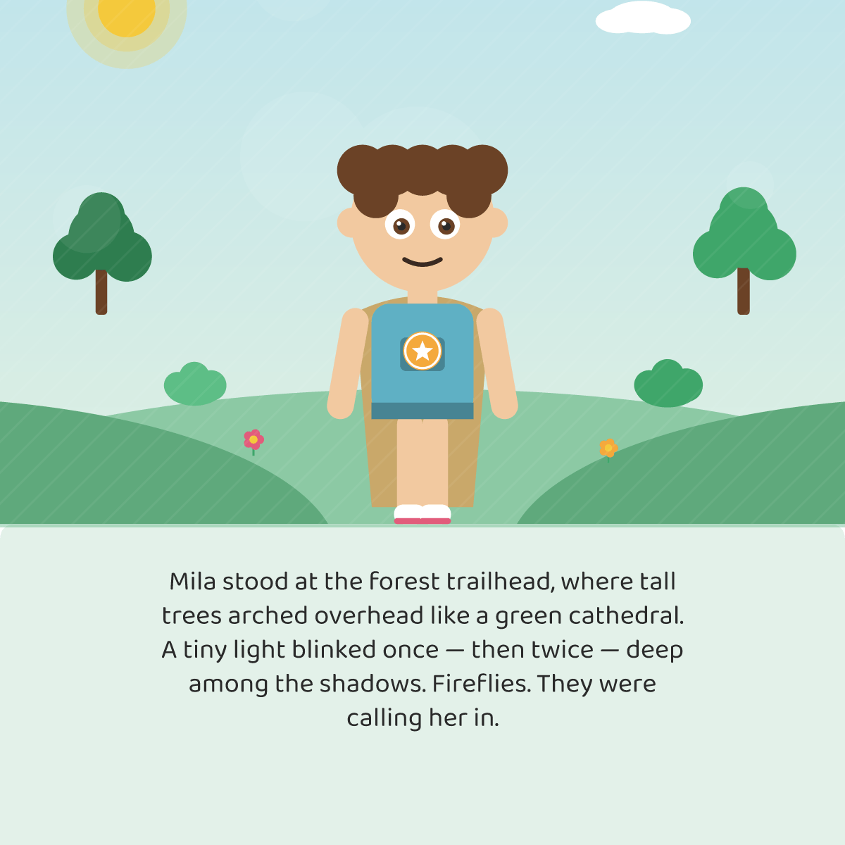 A page from The Whispering Forest