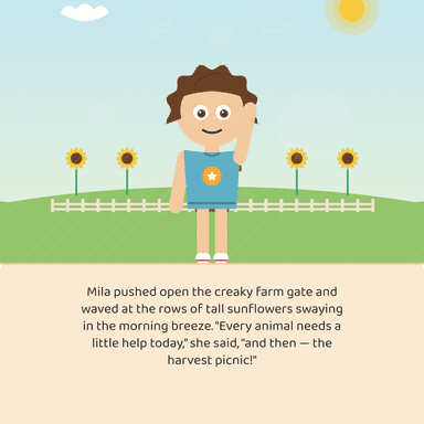 A page from A Day on Sunflower Farm